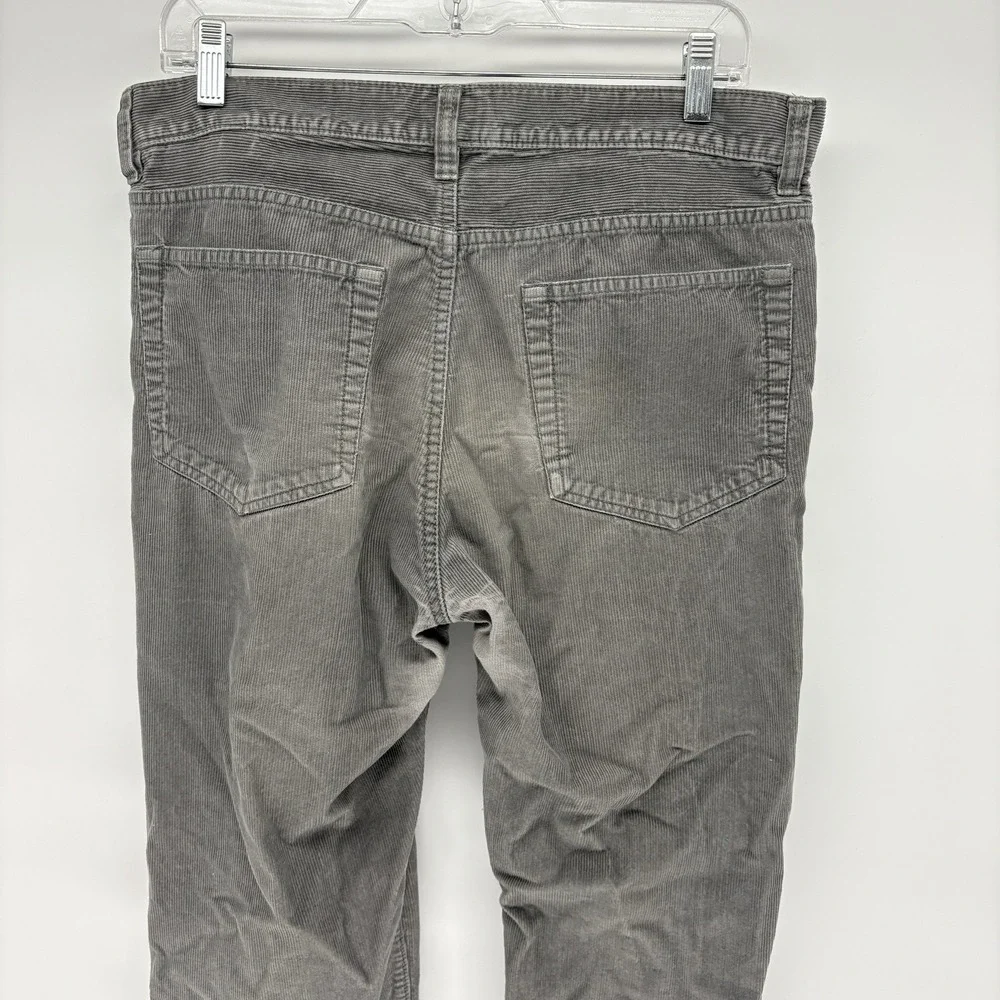 J.CREW Vintage Slim Straight Gray Corduroy Pants Distressed Grunge Men32X34